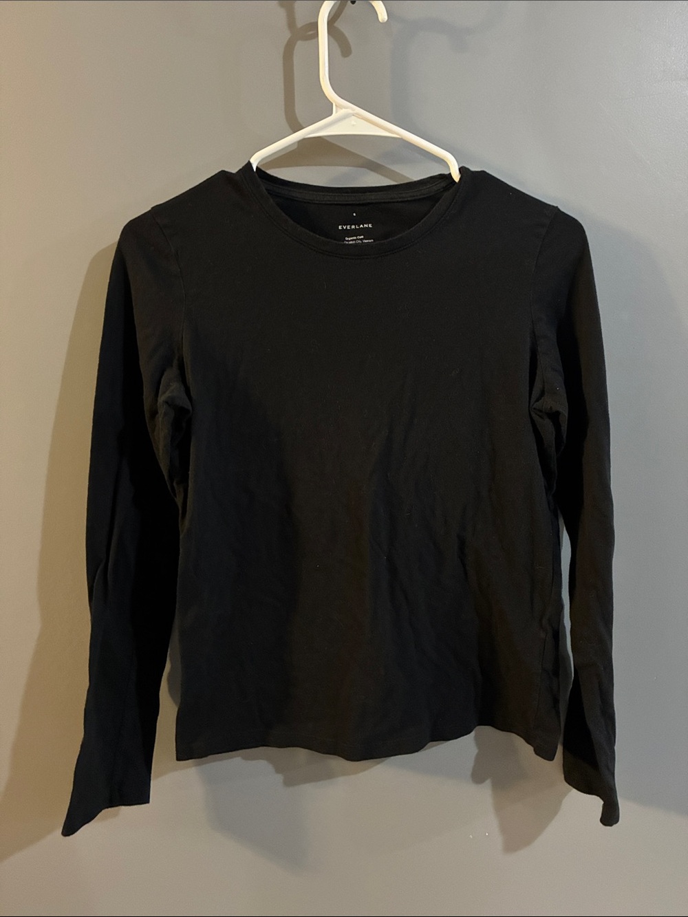 Everlane Black Long Sleeve Crewneck Top
